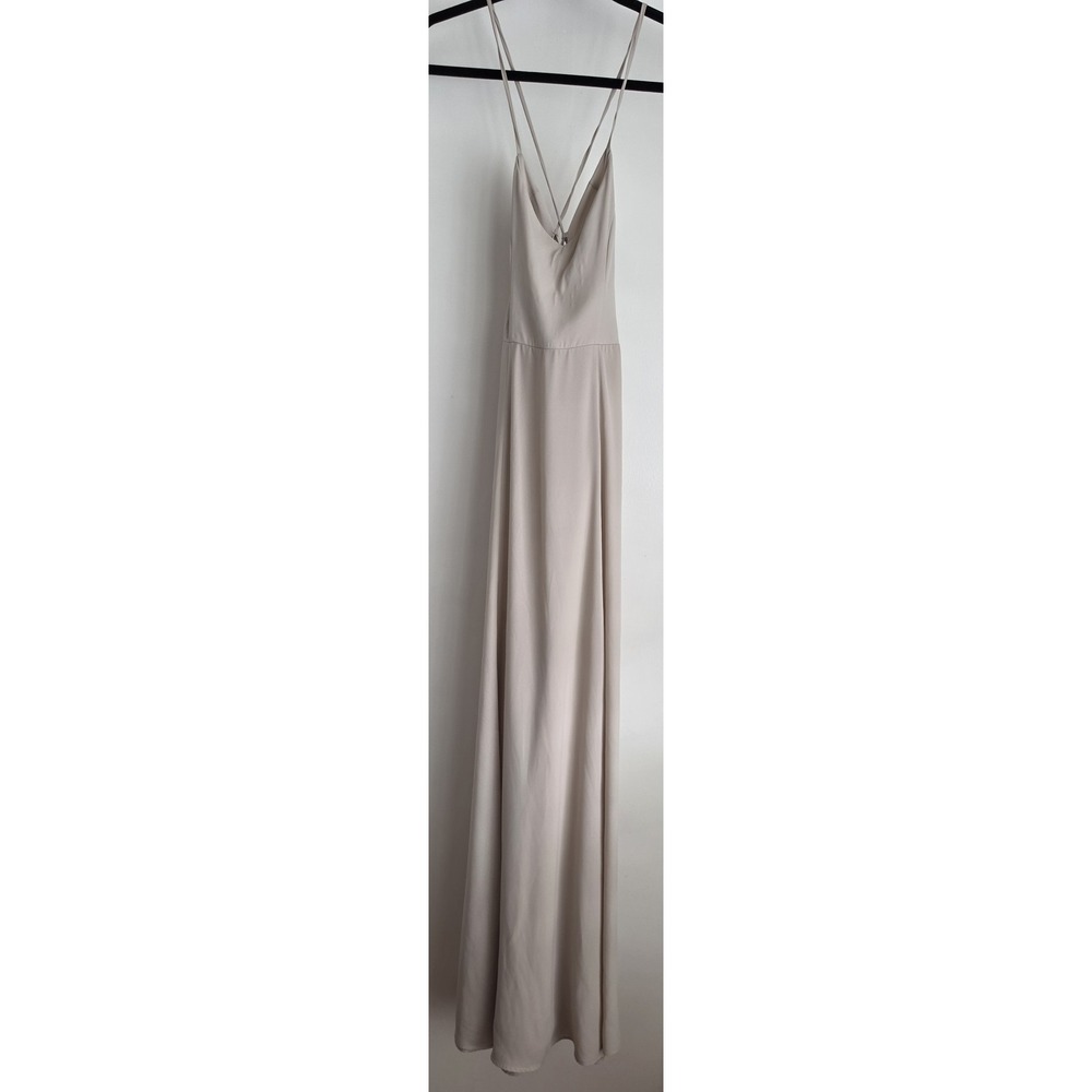 Show Me Your Mumu Maxi Dress S Beige Sleeveless Boho Formal Gown Sundress